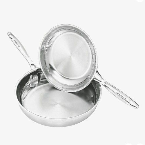 SCANPAN Impact 2pc Stainless Steel Frypan Set 20cm & 28cm